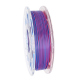 1.75 mm, 1 kg PLA Silk Two Colors Filament for 3D Printer - Blue & Rose Red