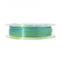 1.75 mm, 1 kg PLA Silk Two Colors Filament for 3D Printer - Blue & Yellow