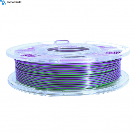 1.75 mm, 1 kg PLA Silk Two Colors Filament for 3D Printer - Purple & Green