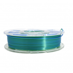 1.75 mm, 1 kg PLA Silk Two Colors Filament for 3D Printer - Dark Blue & Dark Green