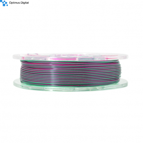 1.75 mm, 1 kg PLA Silk Two Colors Filament for 3D Printer - Purple Red & Dark Green