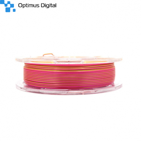 1.75 mm, 1 kg PLA Silk Two Colors Filament for 3D Printer - Gold & Rose Red