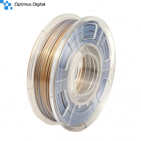 1.75 mm, 1 kg PLA Silk Two Colors Filament for 3D Printer - Gold & Silver