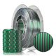 1.75 mm, 1 kg PLA Silk Two Colors Filament for 3D Printer - Silver & Green