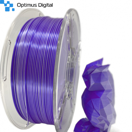 1.75 mm, 1 kg PLA Silk Two Colors Filament for 3D Printer - Silver & Purple