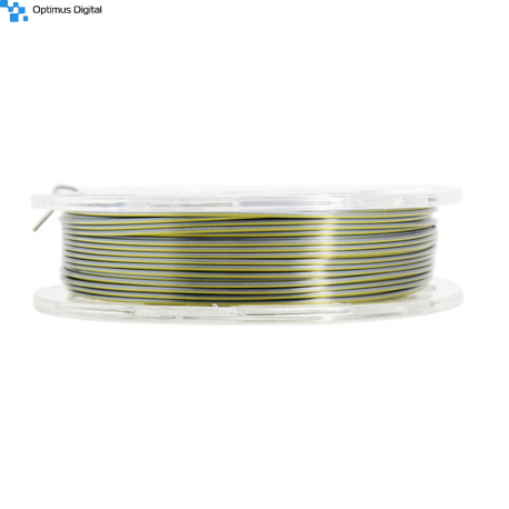 1.75 mm, 1 kg PLA Silk Two Colors Filament for 3D Printer - Silver & Bronze