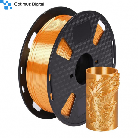 1.75 mm, 1 kg PLA Silk Gloss Filament for 3D Printer - Orange