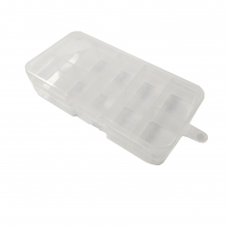 Plastic Box with 10 Compartments (12.8 x 6.5 x 2.3 cm)