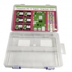 Plastic Plusivo storage box with 2 compartments