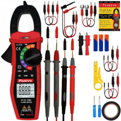 Plusivo AC/DC Current Digital Clamp Meter T-RMS 6000 Counts