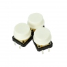 Buton cu Capac Rotund Alb