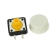 Buton cu Capac Rotund Alb