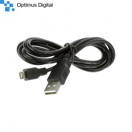 Micro USB Cable with Long Plug, 1 m, Black