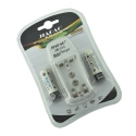 NiMh Rechargeable 2 AA Batteries Set with Charger for NiMh AA / AAA / 9V Batteries