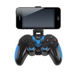 Joystick Wireless Albastru cu Negru cu Suport pentru Telefon