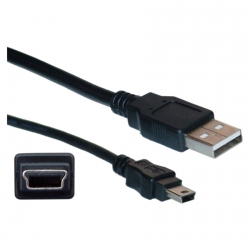 From USB AM To Mini USB 50 cm Cable ( Black )